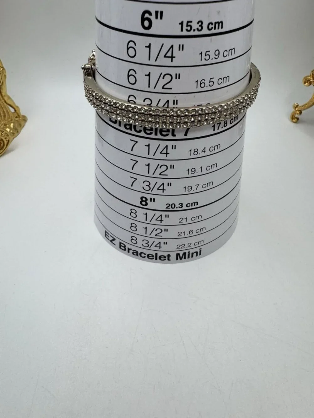 Disigner Givenchy swarovski Crystal Gold Tone Bangle Bracelet Rhodium Plated